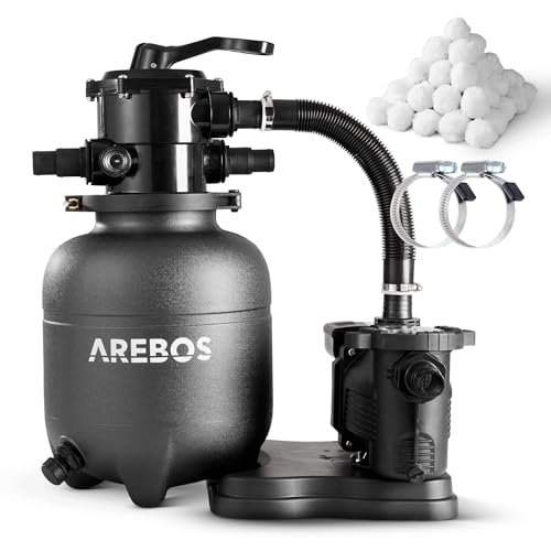 Arebos Sandfilteranlage mit Filterbällen