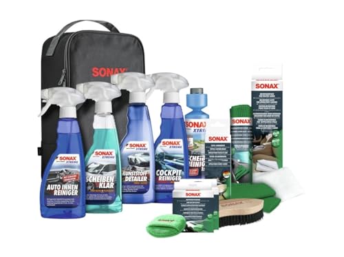 SONAX Innenraum+Scheibe-Set (11-teilig) mit Tasche