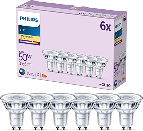 Philips LED GU10 Spot, 6er-Pack warmweiß