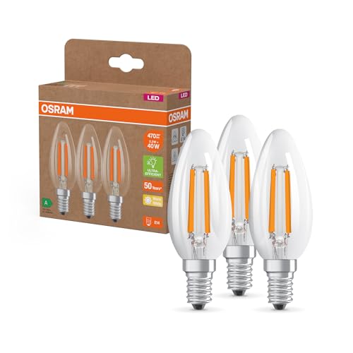 Osram LED E14 Kerzenform, 3er-Pack (ersetzt 40W)