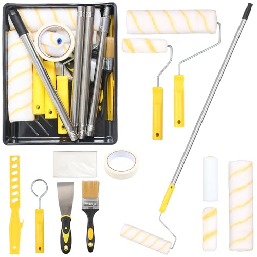 Gemsaya Farbroller-Set 20-teilig mit Teleskopstange