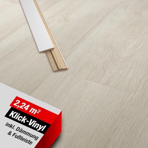 LaminatDEPOT Premium Klick-Vinyl Montreal Oak White