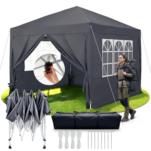 RidgeRover Faltpavillon 3x3 mit 4 Seitenwänden